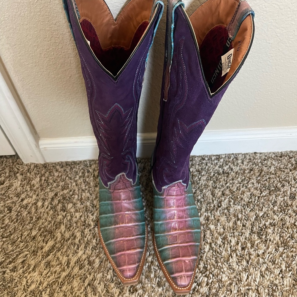 Dingo Purple and Blue Cowboy Boots - Picture 3 of 7